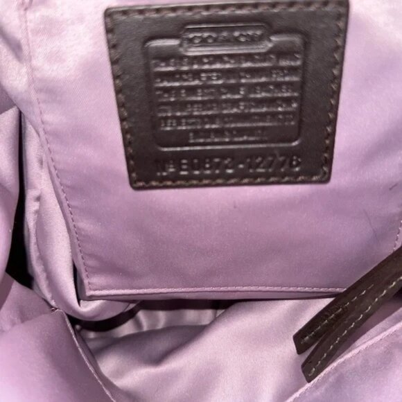 NWOT AUTHENTIC COACH ZOE BROWN PATENT LEATHER LARGE HOBO HANDBAG & DUSTY $500 - Picture 6 of 10